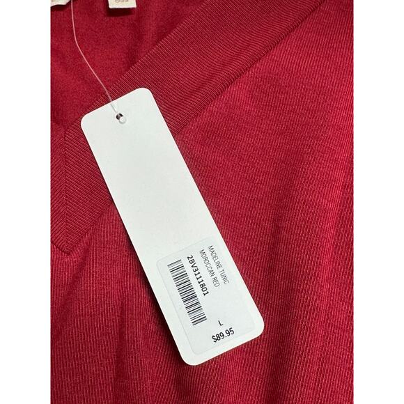 Soft‎ Surroundings Top Womens Large Red Madeline Tunic Minimalist Lagenlook NWT - Picture 7 of 10